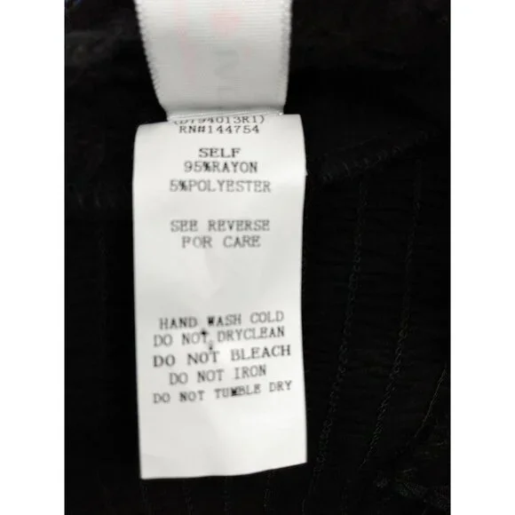 Davi & Dani Women Sz S Boho Bralette Floral Crochet Lace Eyelet Black Wireless - Picture 5 of 5